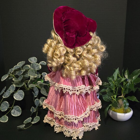 Vintage Doll with Pink Dress and Red Coat (Face Mark) - Picture 3 of 4